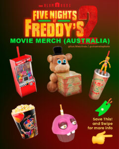 Five Nights at Freddy's 2 - movie merch Australia popcorn buckets cups film merch fun-filled-finds.com