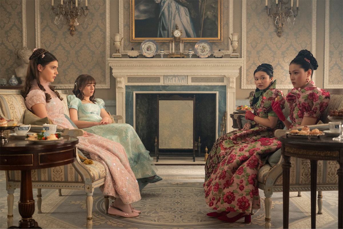 Bridgerton Season 4 screen captures Netflix movie poster